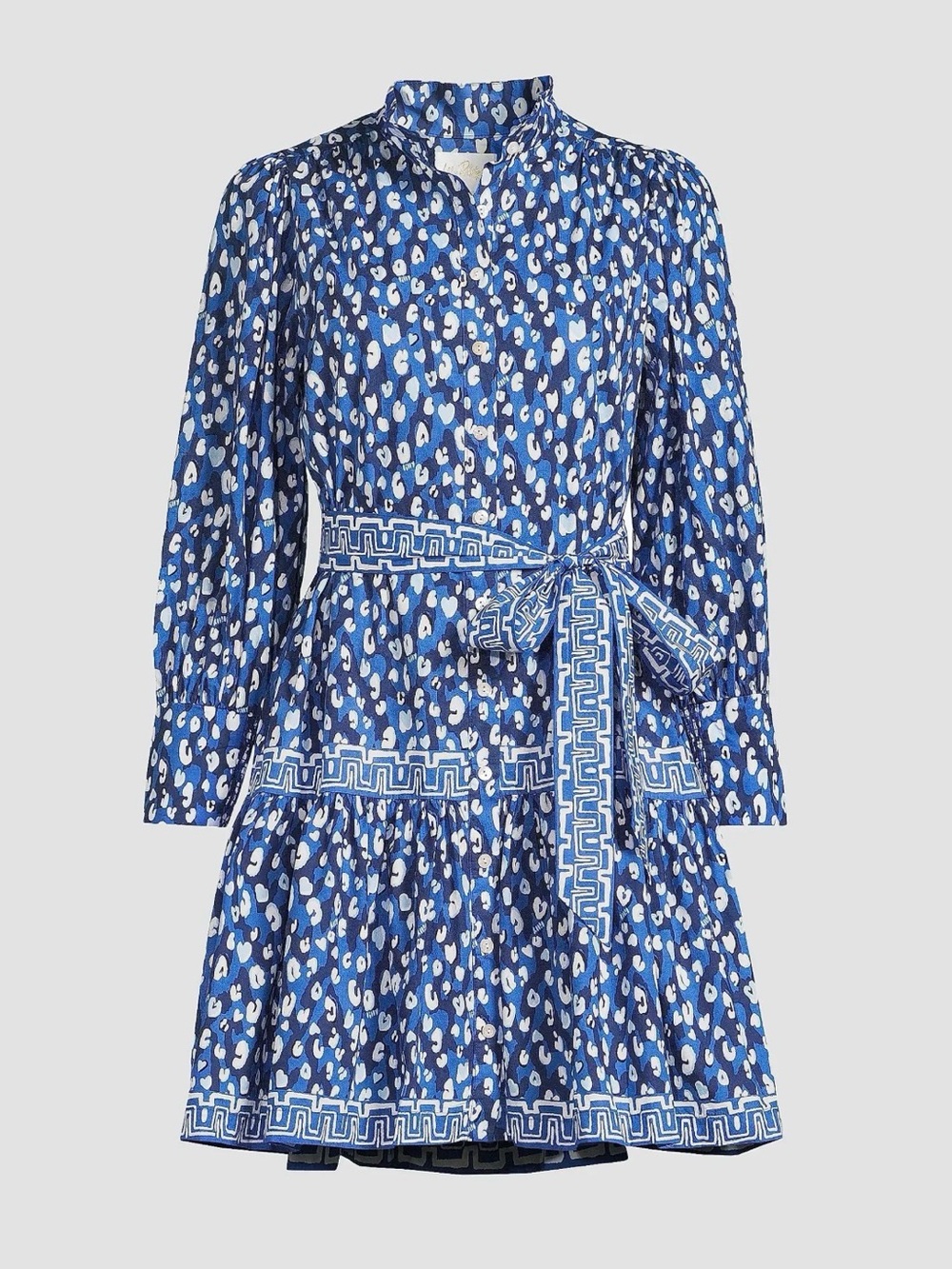 Lilly Pulitzer Drena Shirtdress Starlight Navy Animal Leopard Button Down 16